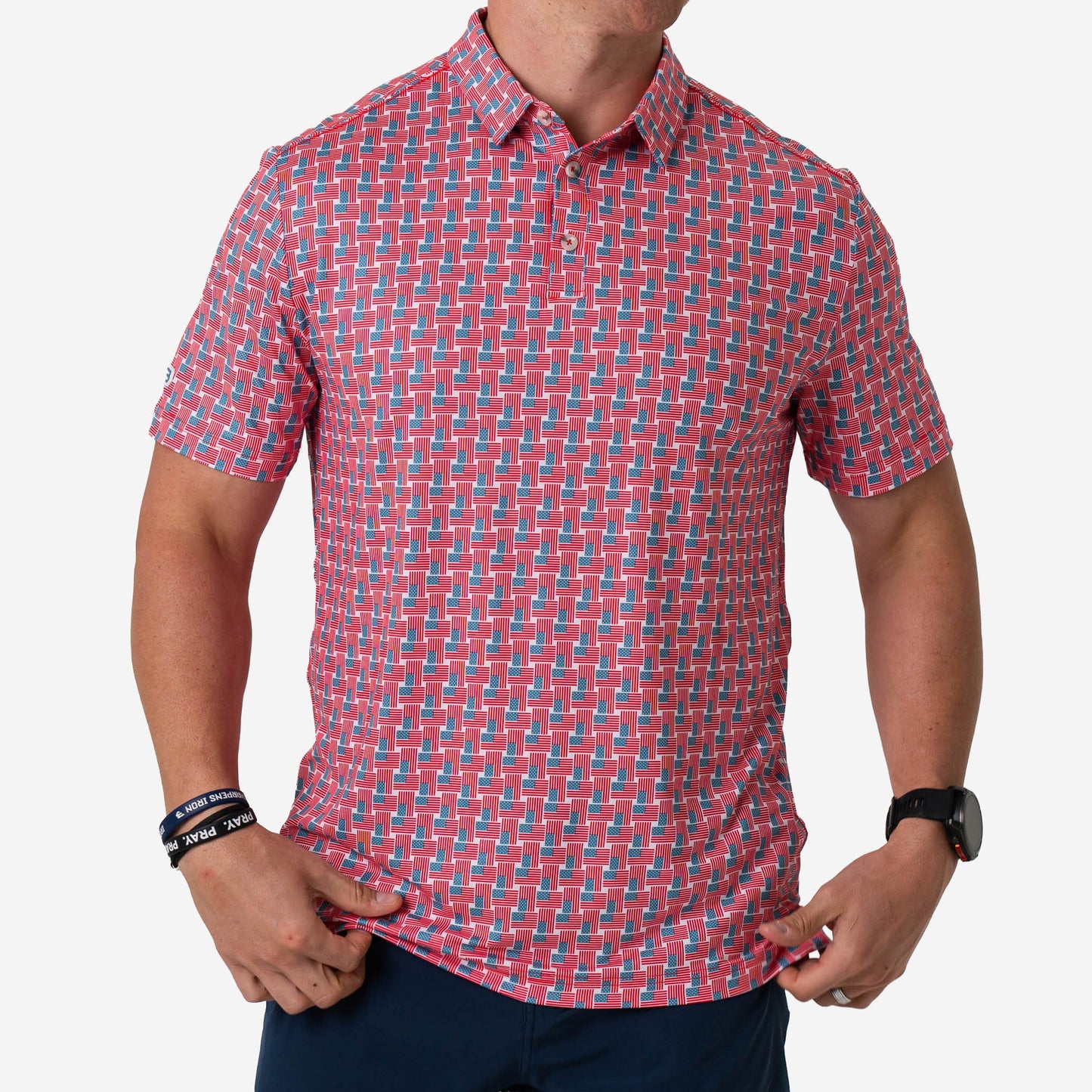 Performance Polo- American Flag