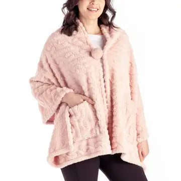 The Coziest Blanket Wrap- Pink