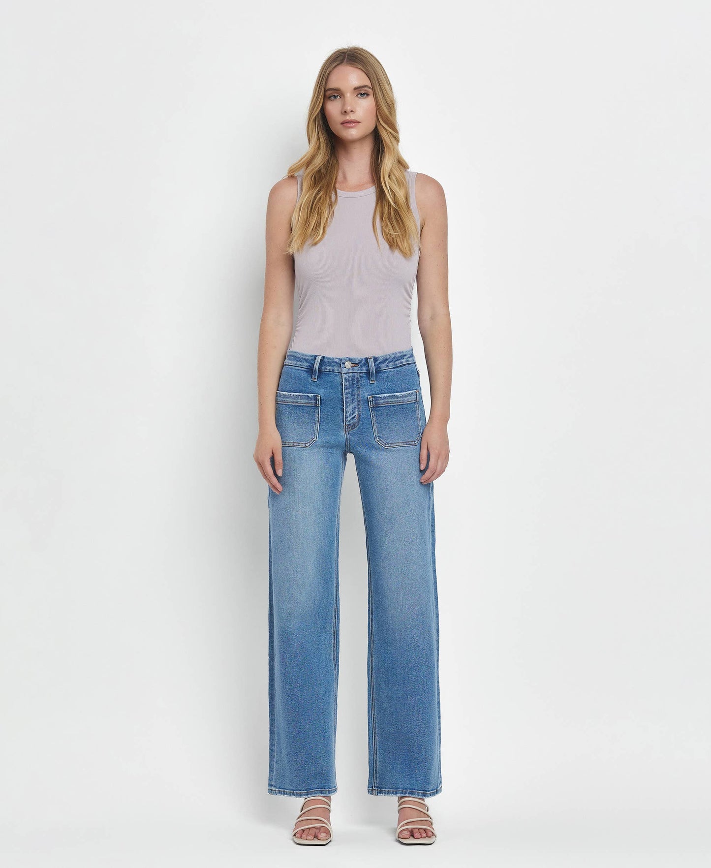 Lovervet-HR Patch Pocket Wide Leg