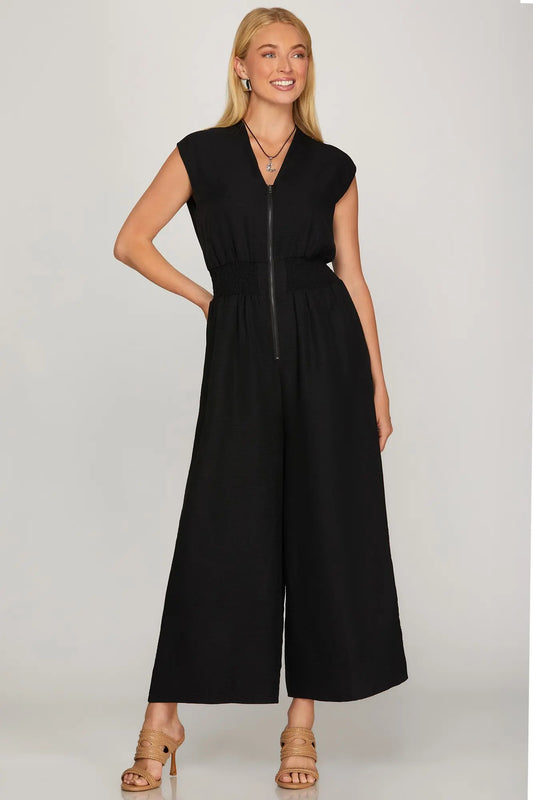 Southern Charm Jumpsuit/ Black