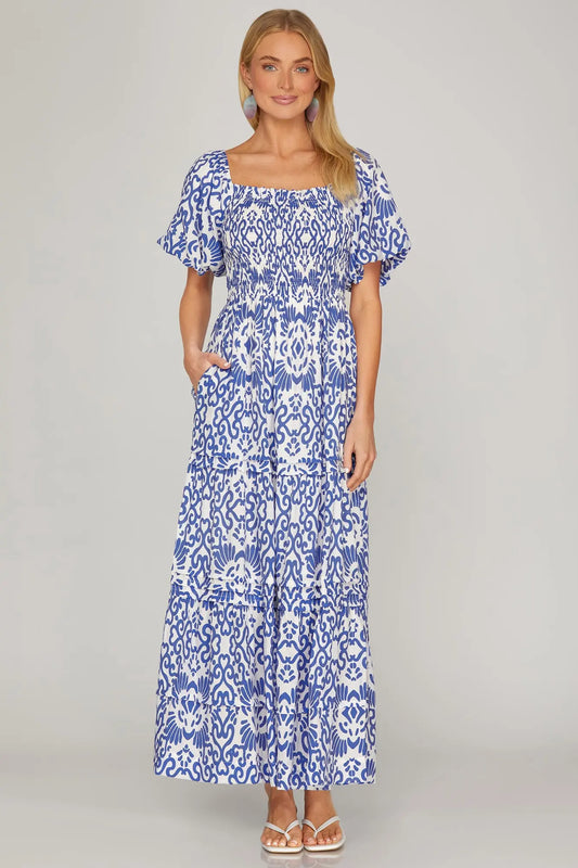 Bloom Maxi Dress/ Blue