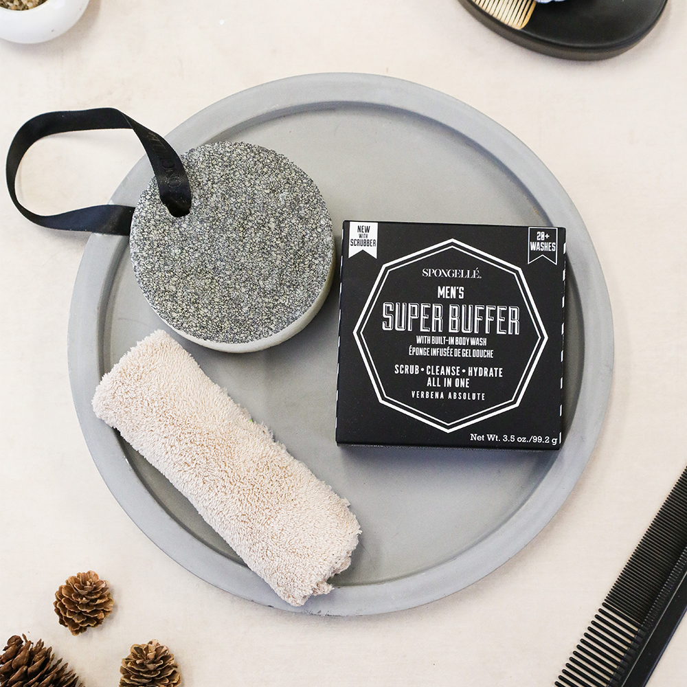 20+ Men's Super Buffer w/ Scrubber  (Black)