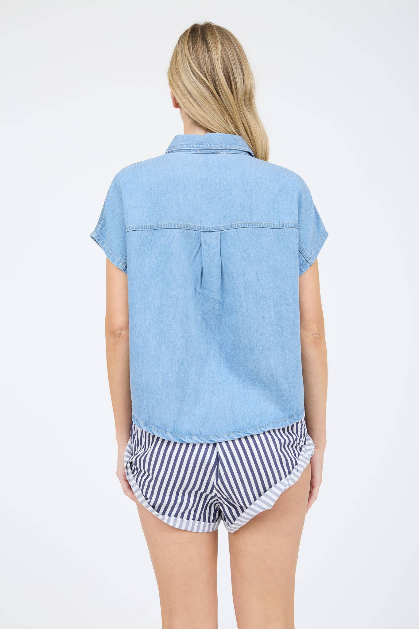The Nicole Top-Chambray