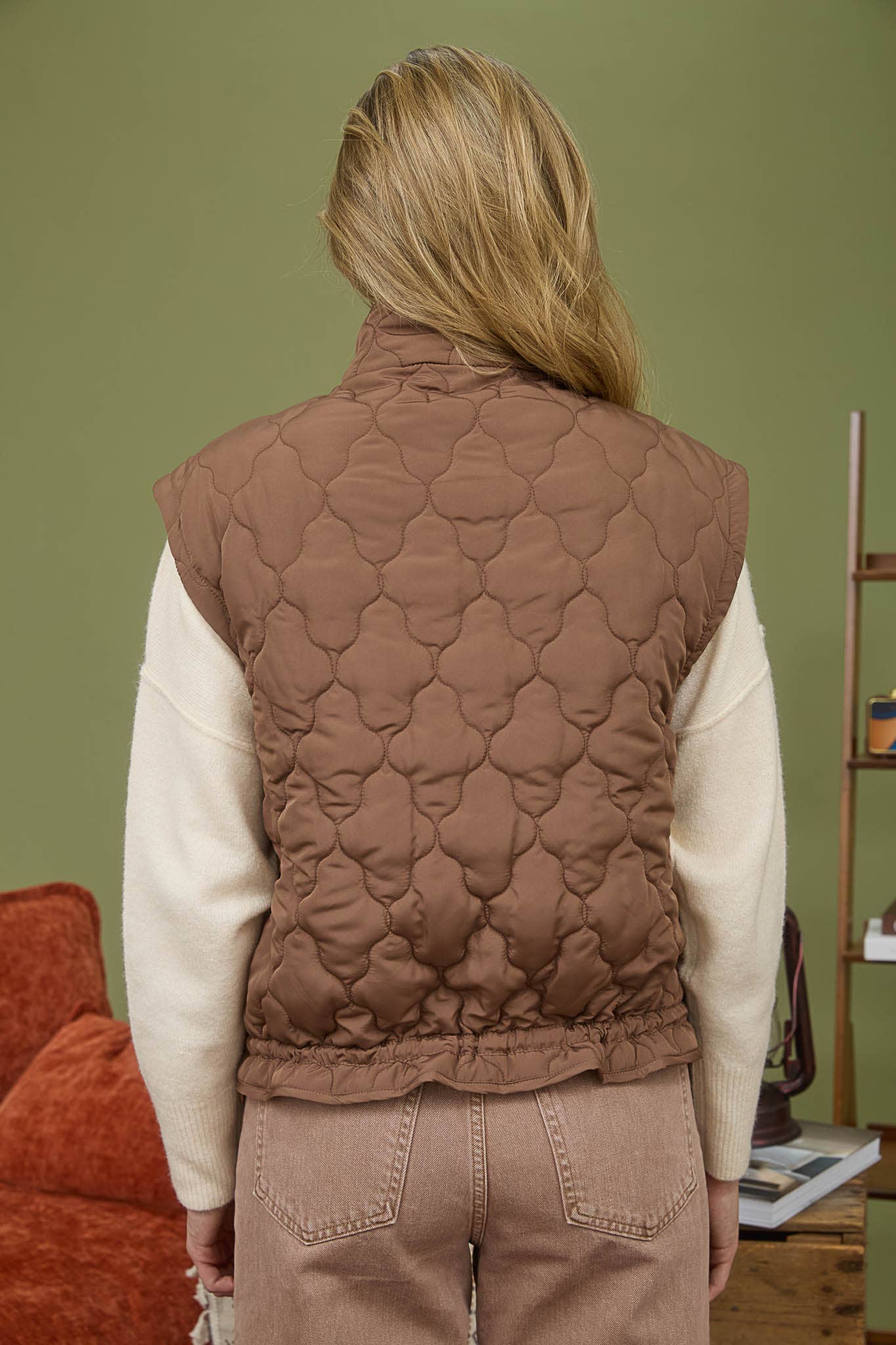 The Sophia Vest-Chocolate