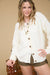 Exposed Seam Round Neck-Cream