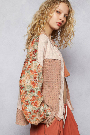 The Stacie Twill Shacket-Rose Pink