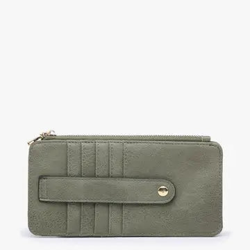 Saige Slim Card Holder Wallet- Sage Green