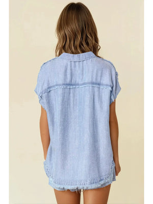 The Denim Tencel Top