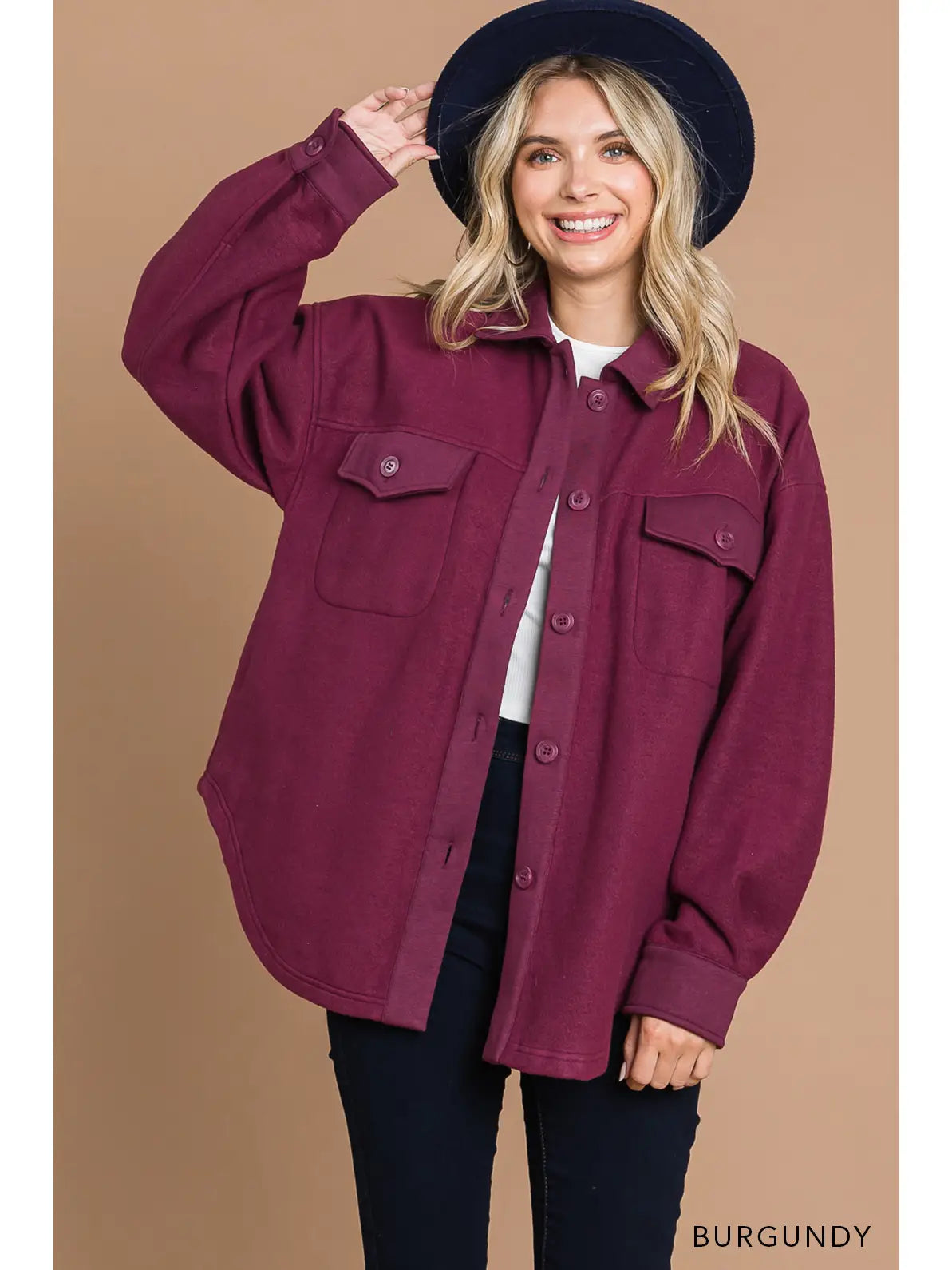 The Burgundy Shacket