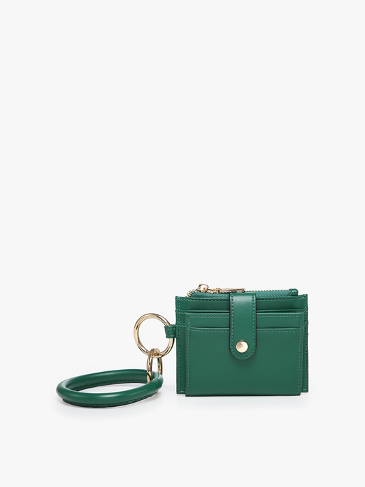 Sammie Mini Snap Wallet w/Ring- Green