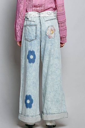 Floral Fun Patchwork-Light Denim