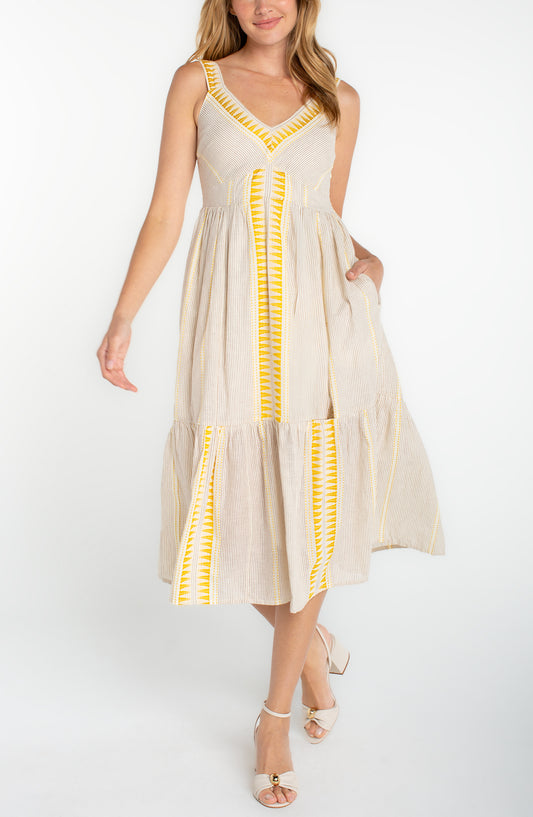 Liverpool-Sleeveless Midi Dress