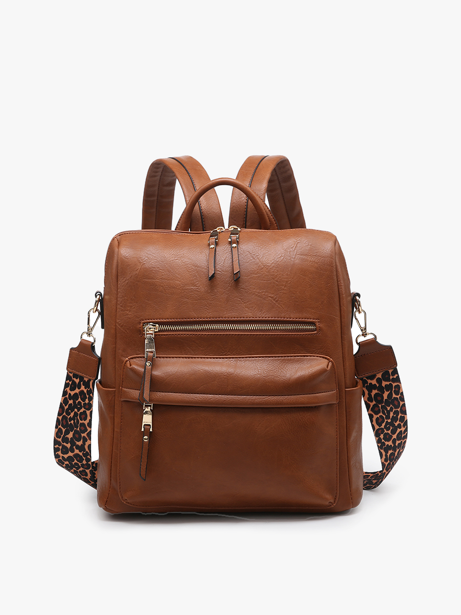 Amelia Convertible Backpack- Brown