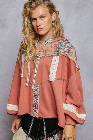 Patch Stitch Pullover-Ginger Spice