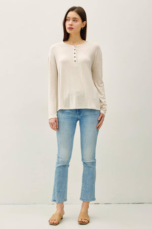HACCI Henley LS-Oatmeal