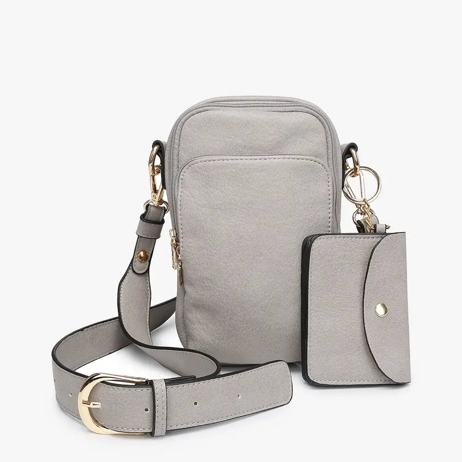 Parker Compartment Crossbody- Grey