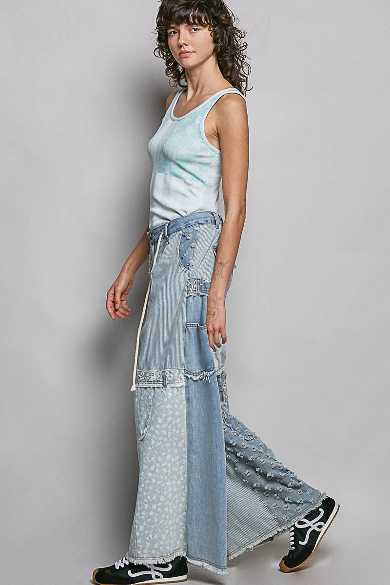 Patchwork Queen-Multi Denim