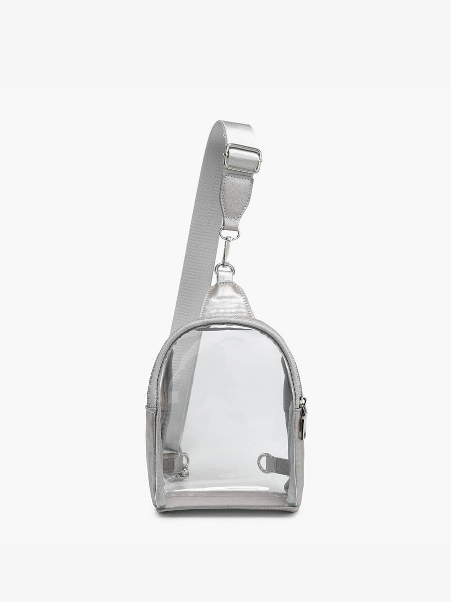 Ellen Clear Sling Bag- Silver