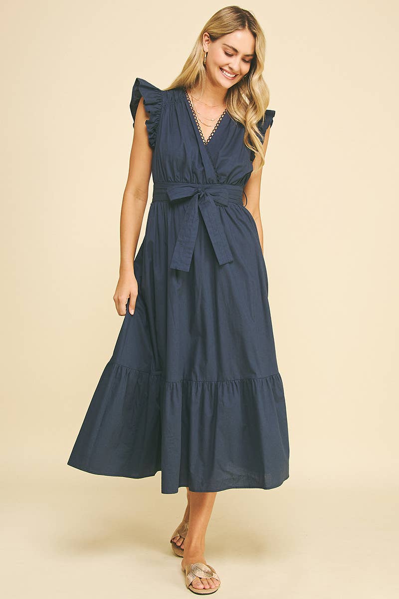 The Amanda Dress-Navy