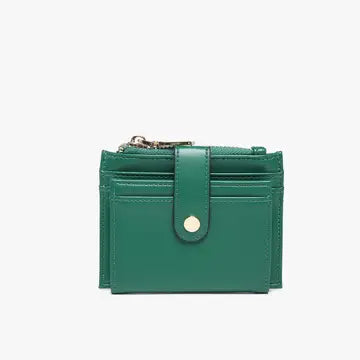 Sam Mini Snap Wallet/ Card Holder- Green