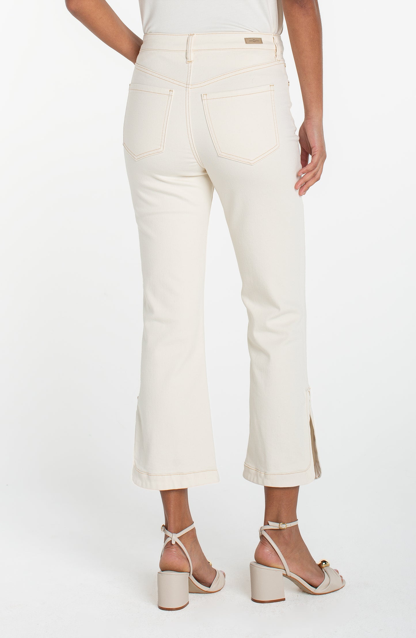 Liverpool-Hr Hannah Crop Flare w/tulip hem