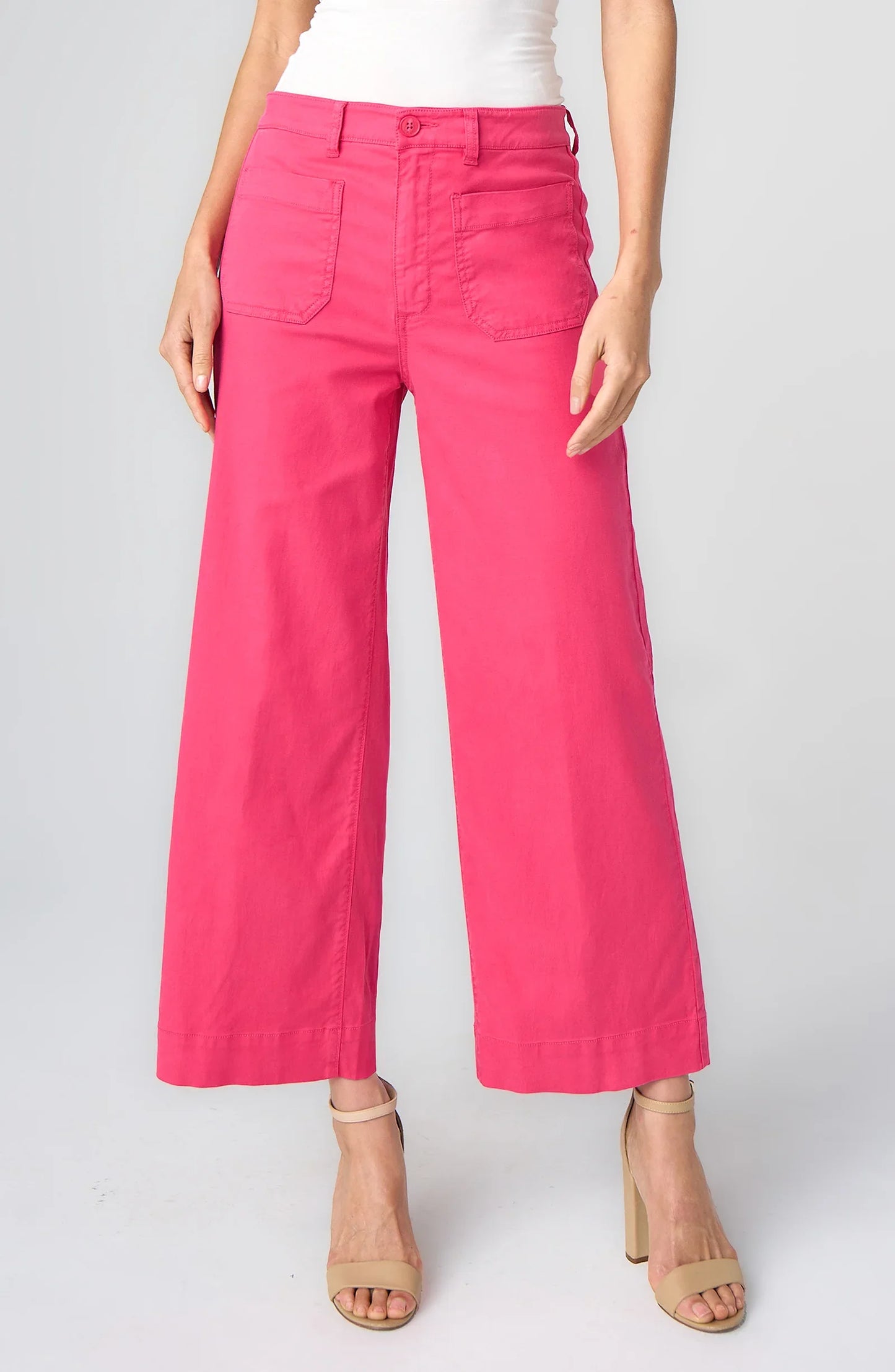 Crop Wide Leg With Patch Pockets