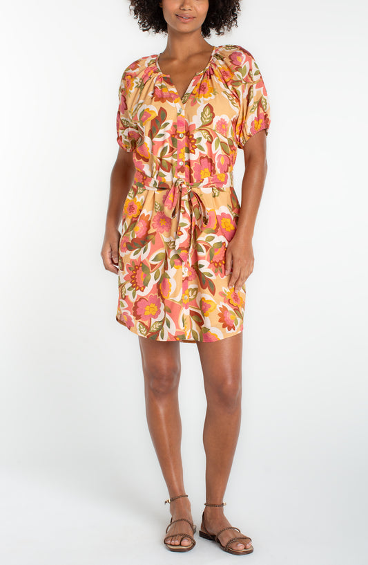 Liverpool-Short Sleeve Woven Dress