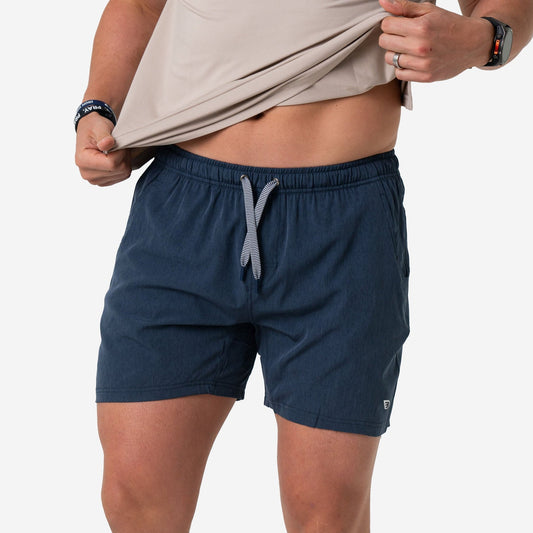 Athletic Short- Heather Navy