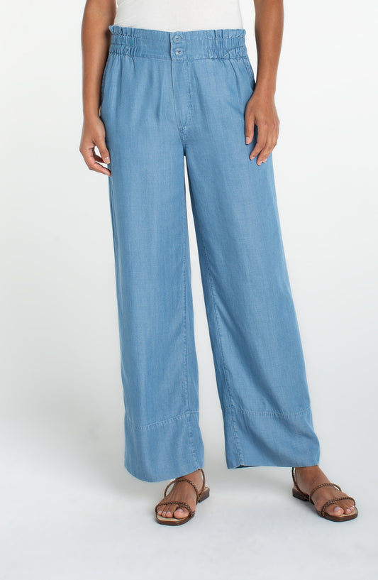 Cinch Waist Pull-on Pant- Sunlit Blue