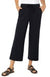 Pull On Wide Leg Crop Trouser- Black