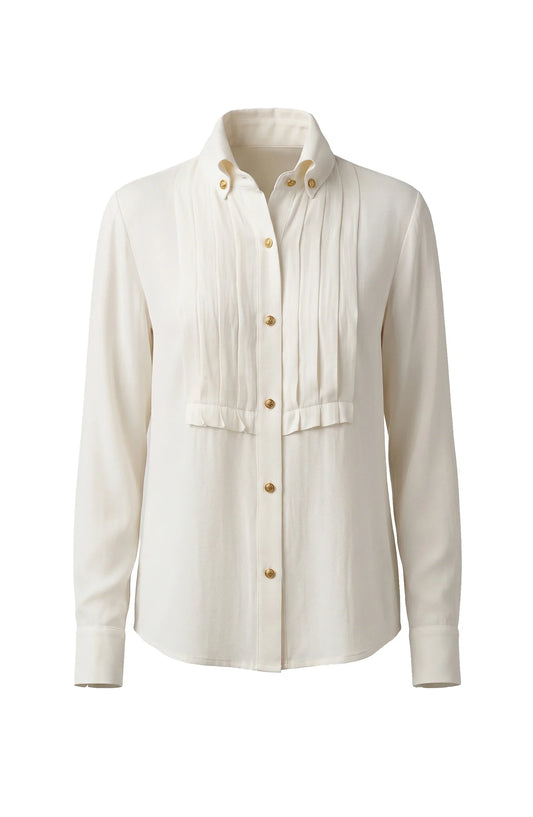 Liverpool Long Sleeve Tuxedo Woven Top
