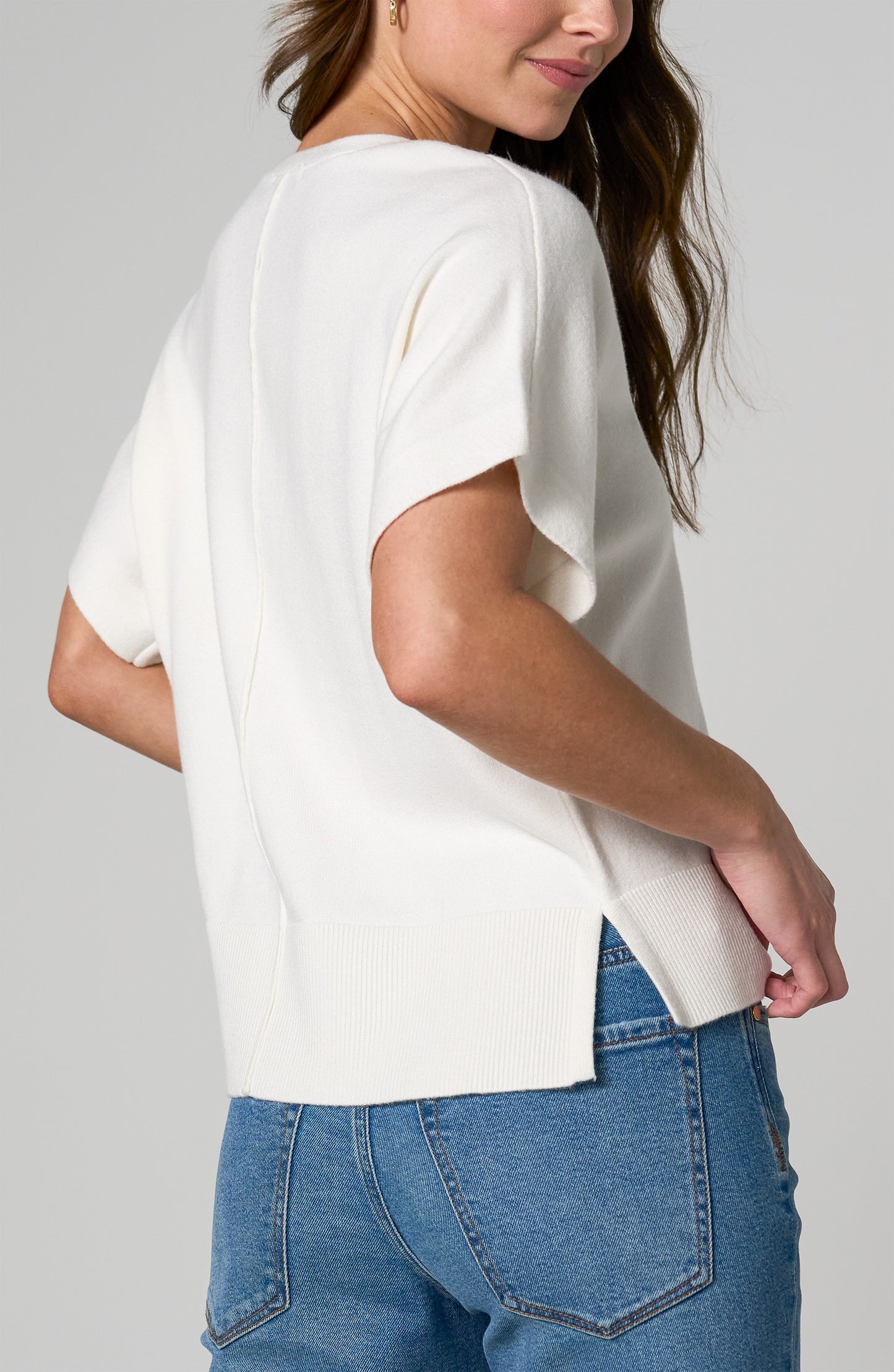 Liverpool Dolman Popover Top- Whipped Cream