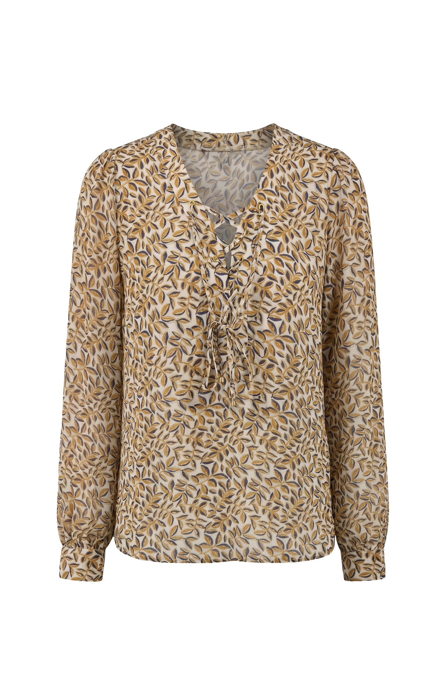 Liverpool Woven Blouse- Gold/Blue