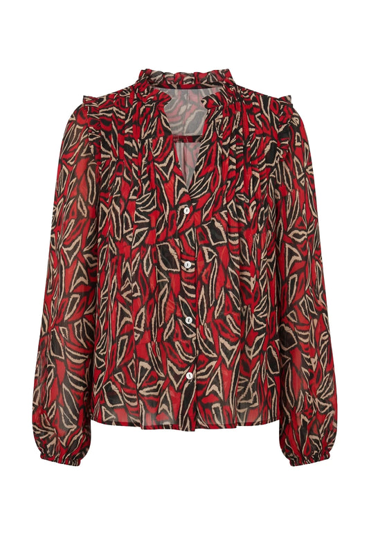 Liverpool Woven Blouse W/ Pintucks