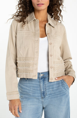 Trucker Jacket w/ Fray and Lace