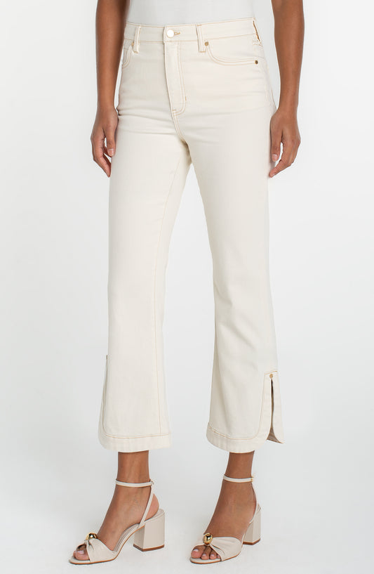 Liverpool-Hr Hannah Crop Flare w/tulip hem