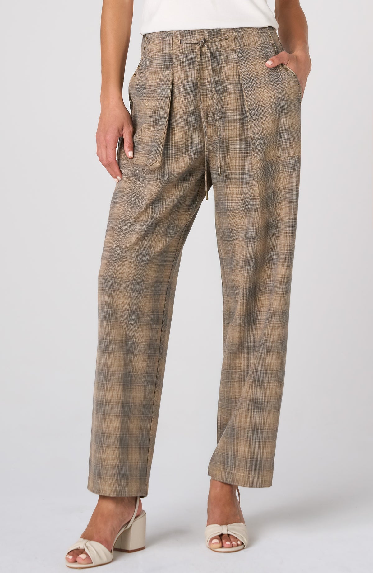 Liverpool High Rise Crop Trouser - Multi Plaid