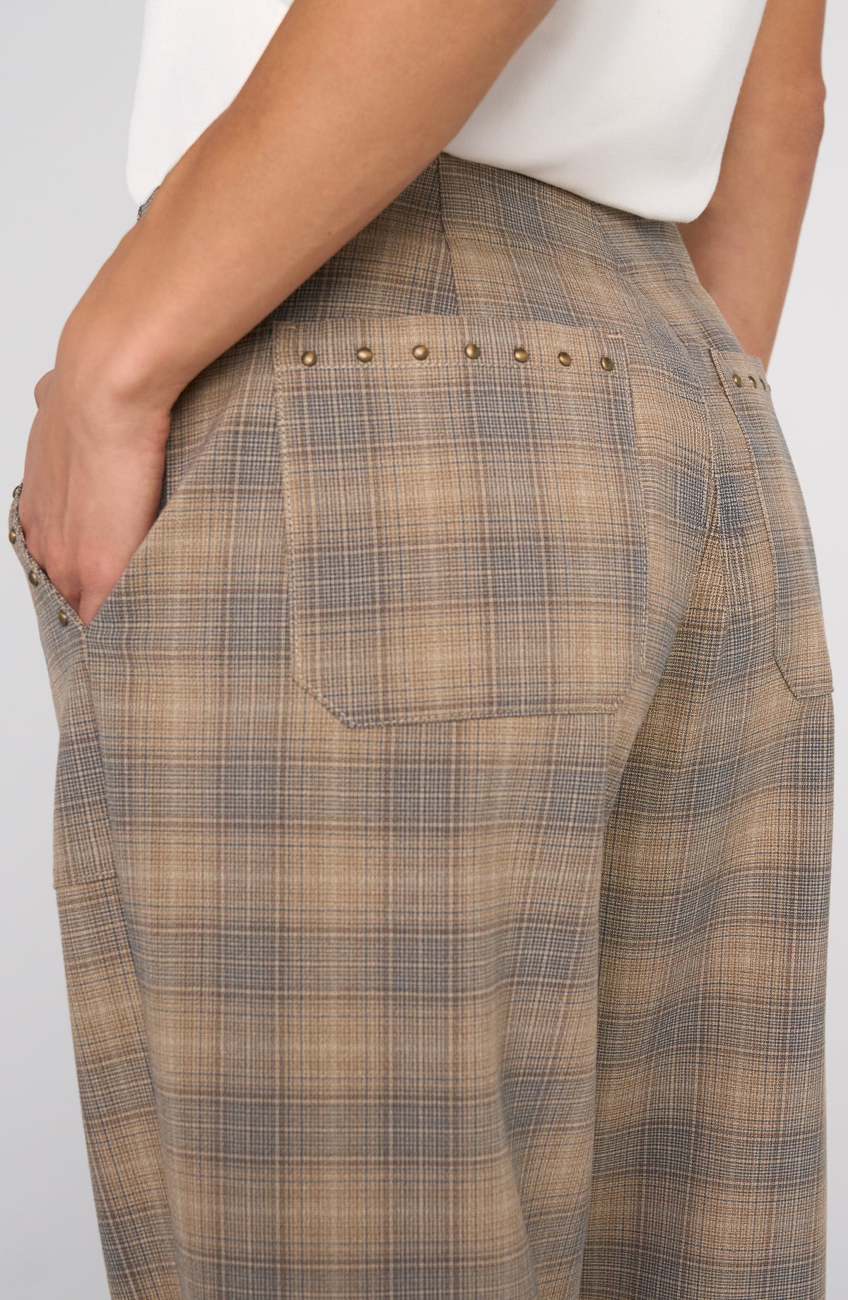Liverpool High Rise Crop Trouser - Multi Plaid