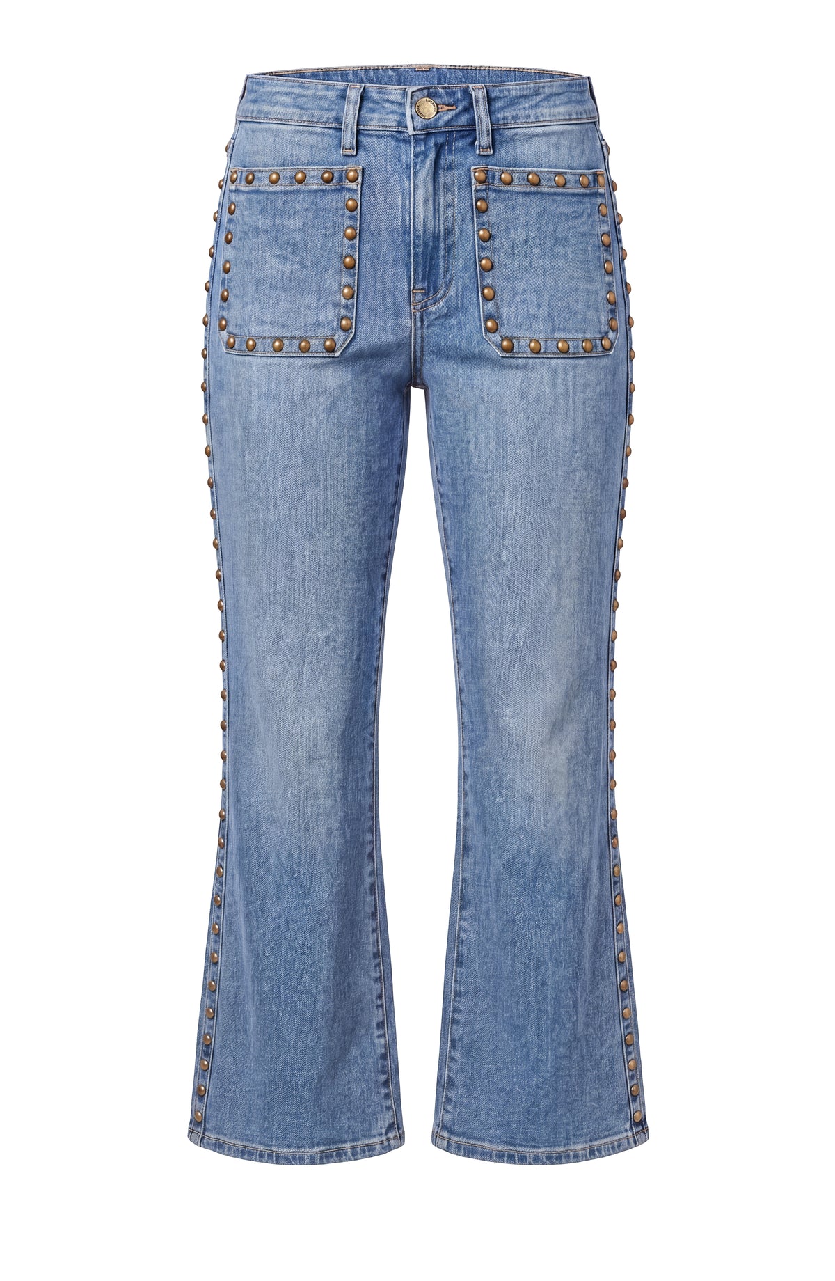 Liverpool Hannah Flare w/ patch pockets & studs