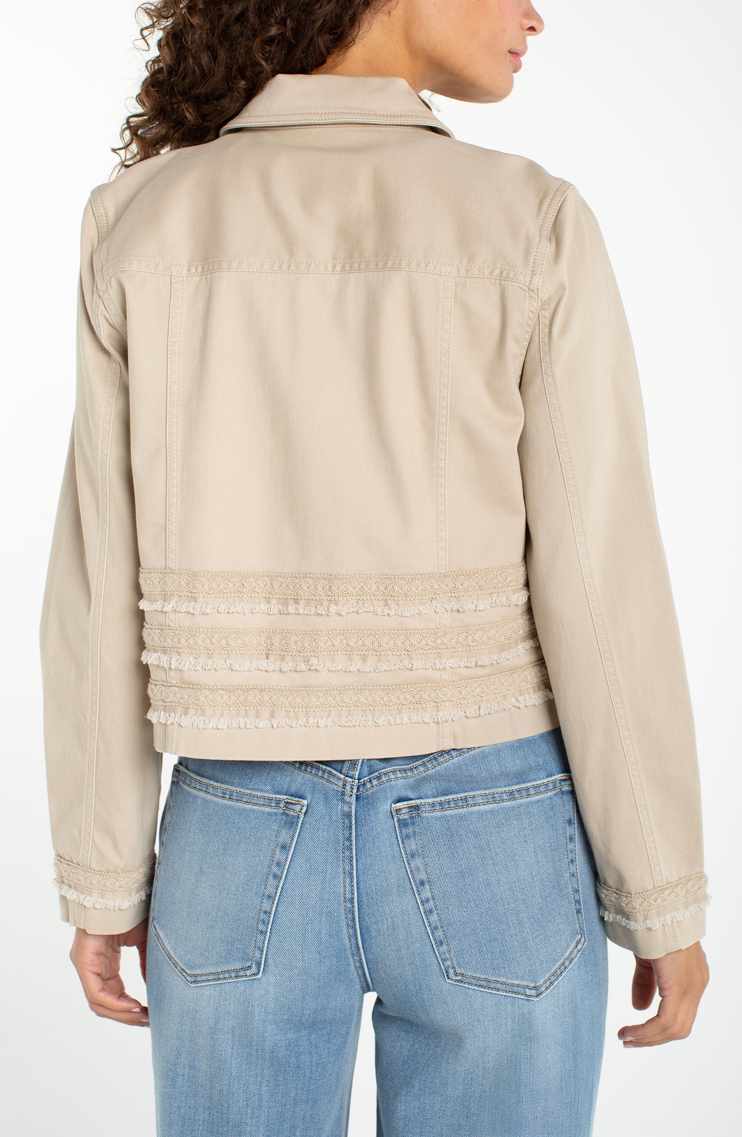 Trucker Jacket w/ Fray and Lace