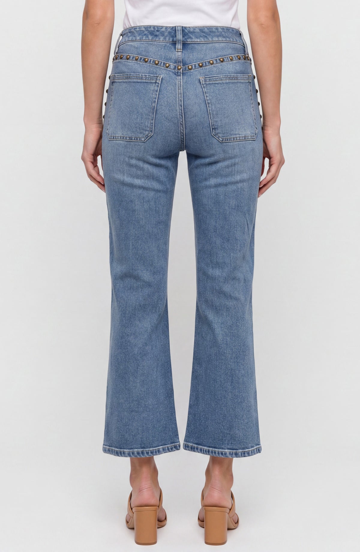 Liverpool Hannah Flare w/ patch pockets & studs