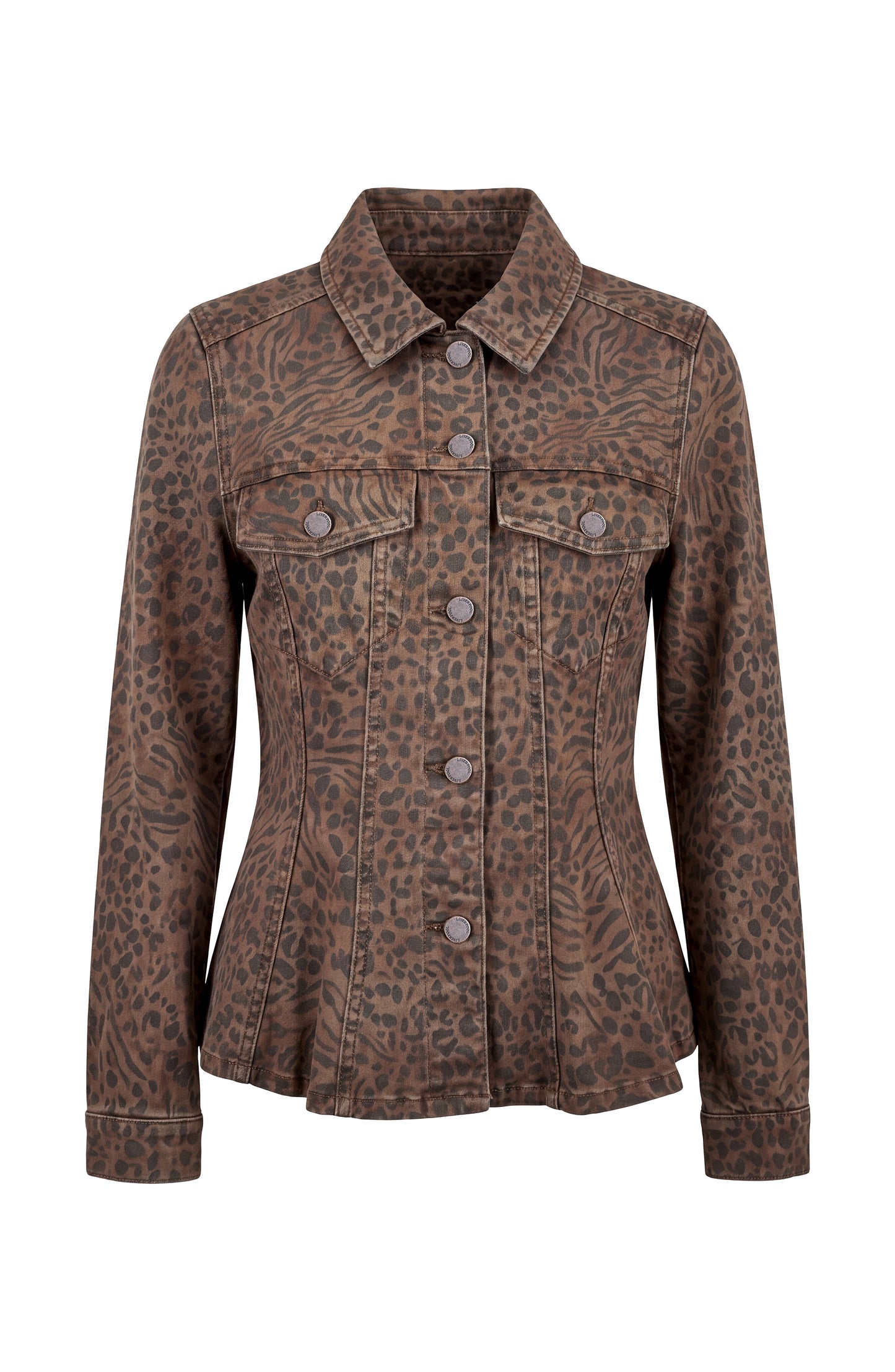 Liverpool Fit and Flare Jacket- Animal Print