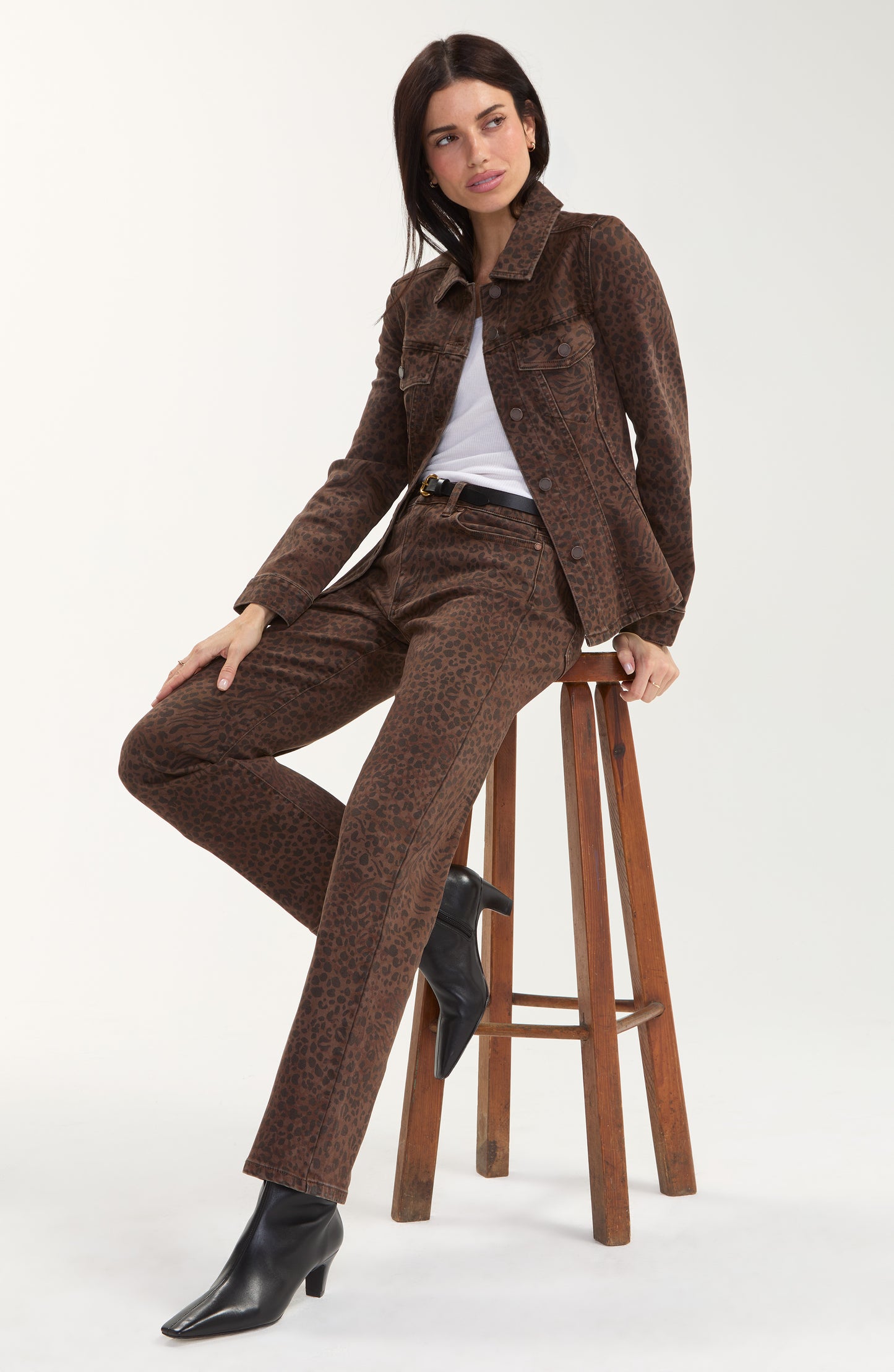 Liverpool Fit and Flare Jacket- Animal Print