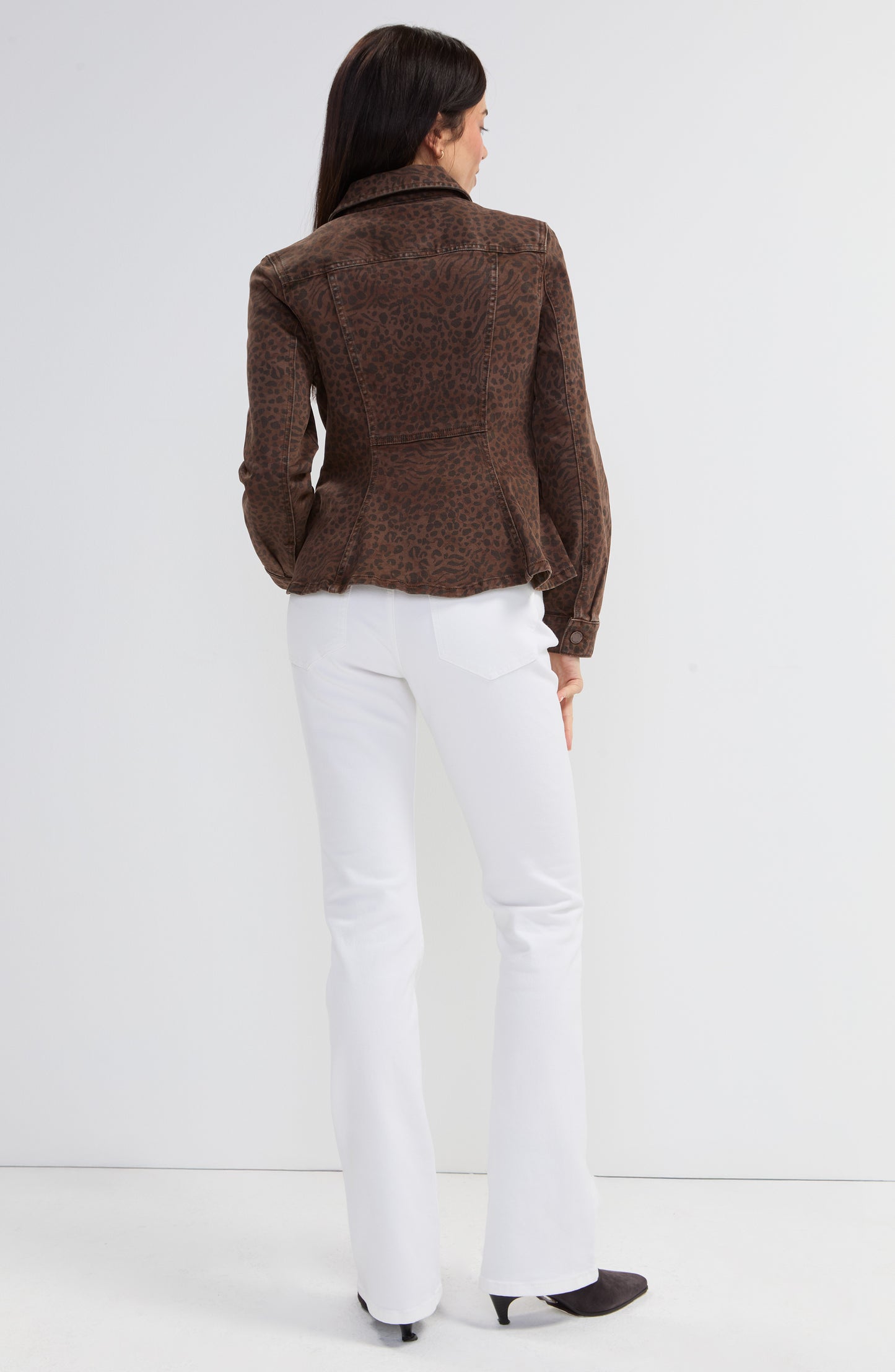 Liverpool Fit and Flare Jacket- Animal Print