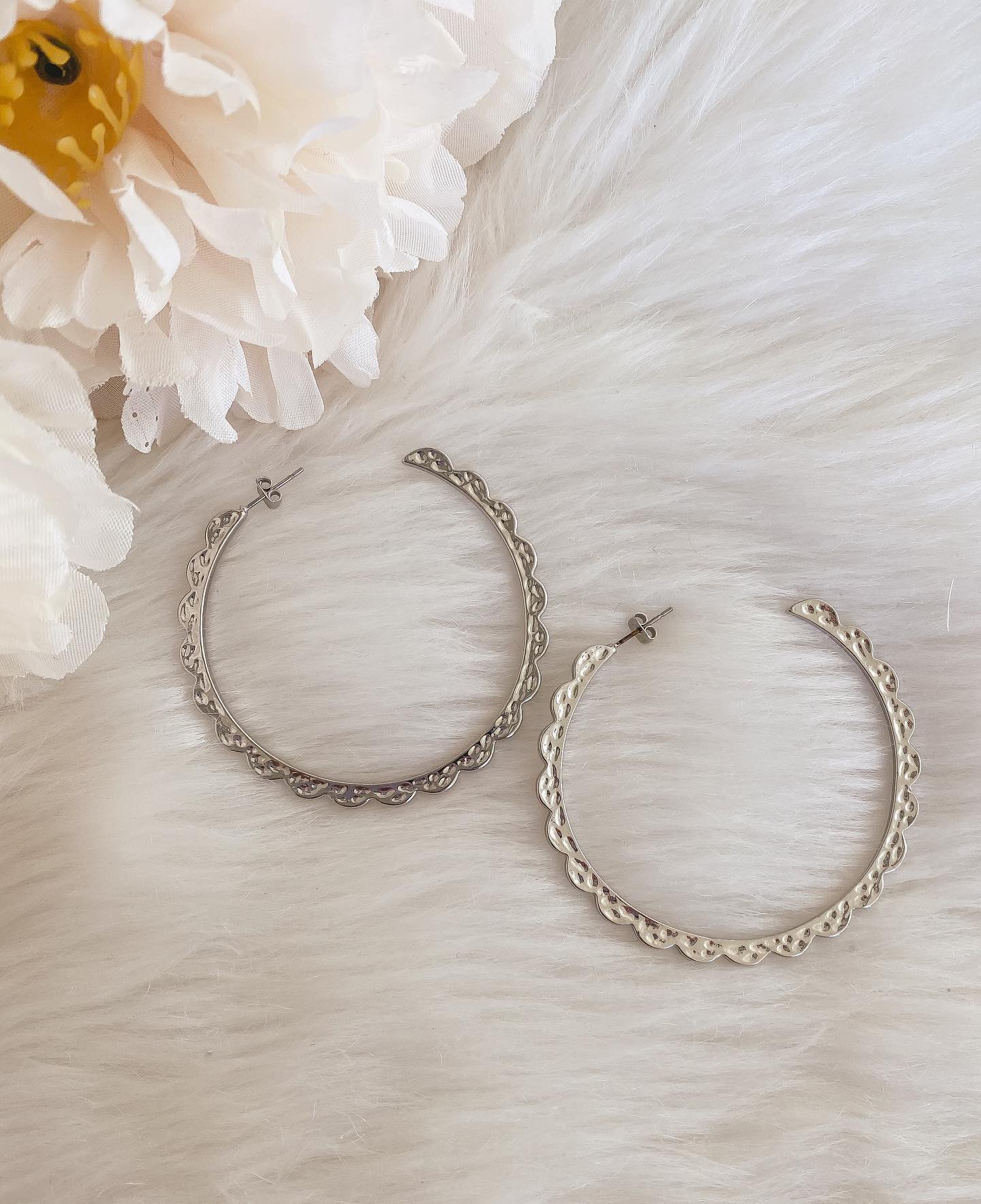 Goddess Collection Silver Athena Earrings Silver