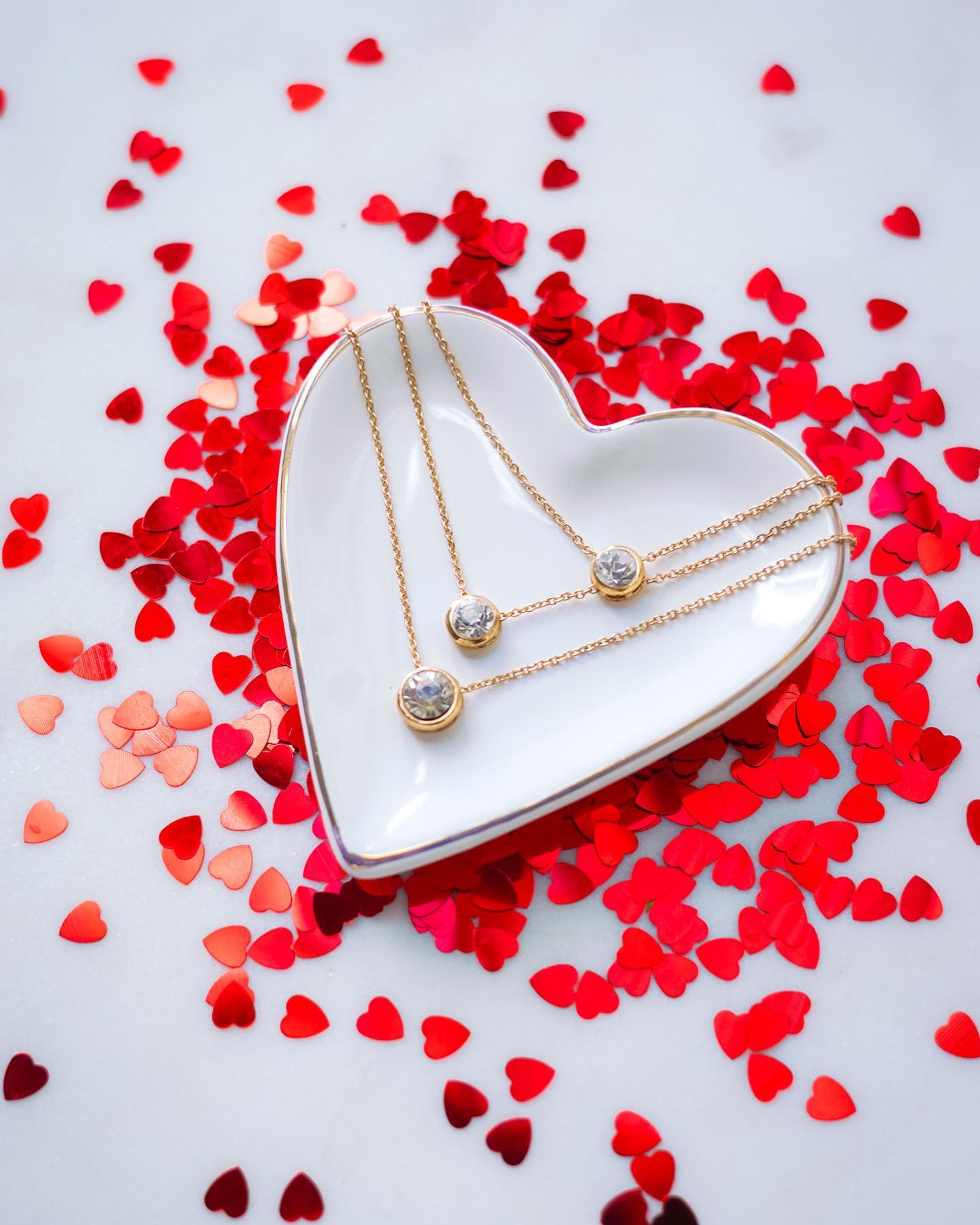 Goddess Collection Trinity Necklace Gold