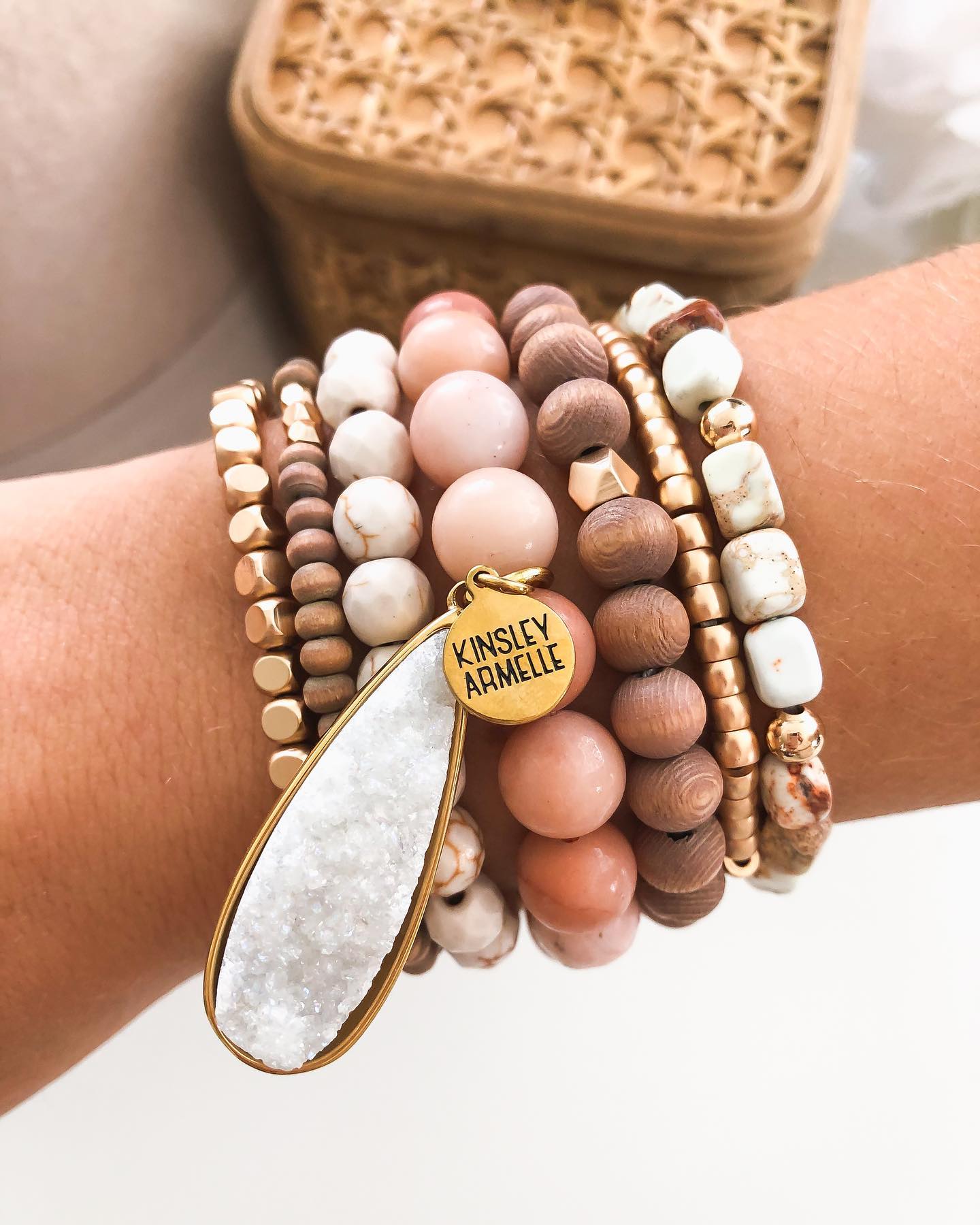 Glitz Collection Khaki Bracelet Gold - The Rusty Willow Boutique