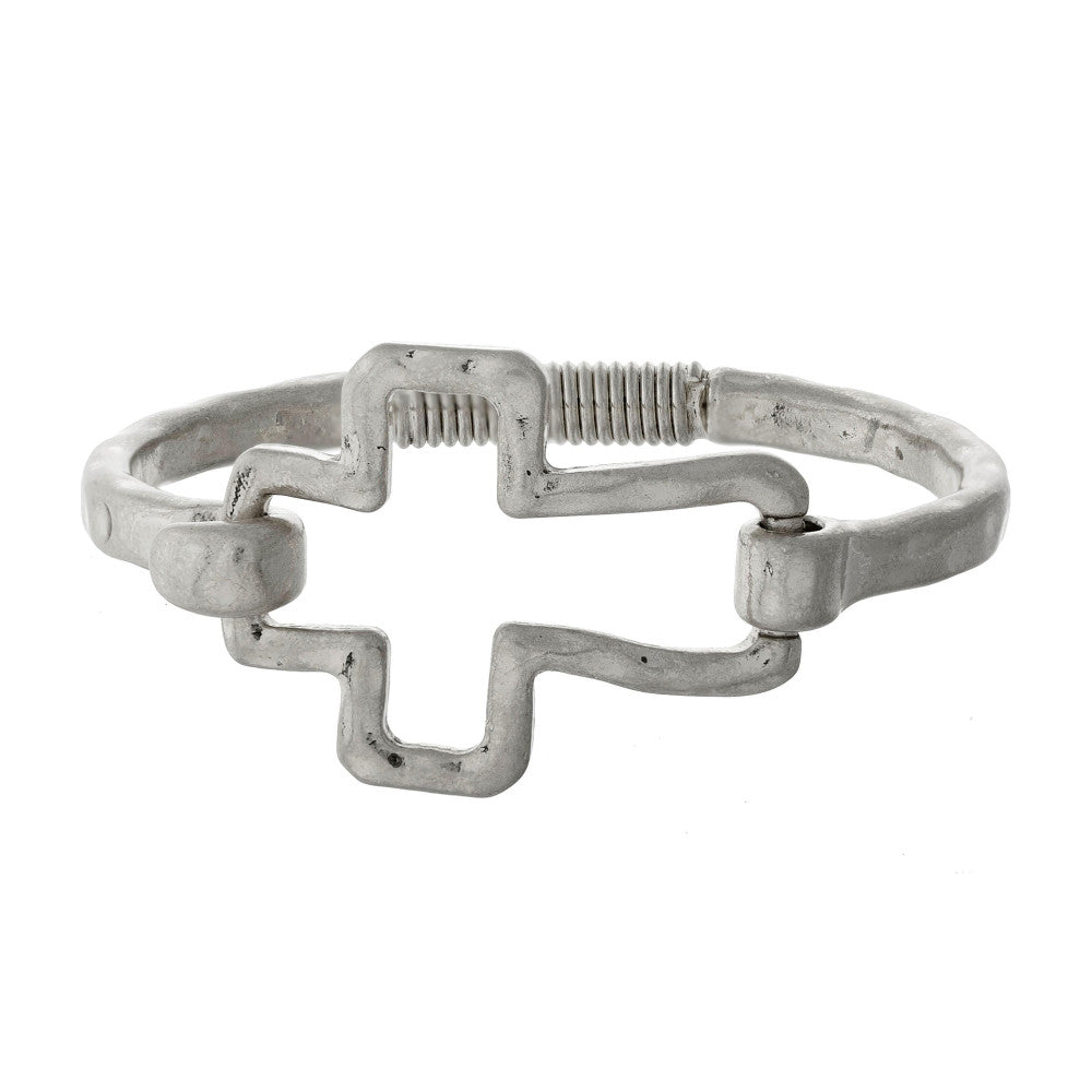 Trust-Cross Bracelet-Silver