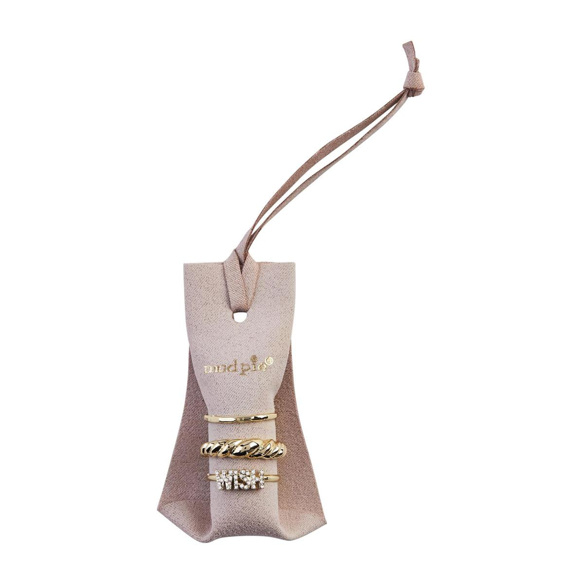 SENTIMENT LAYERING RINGS NUDE