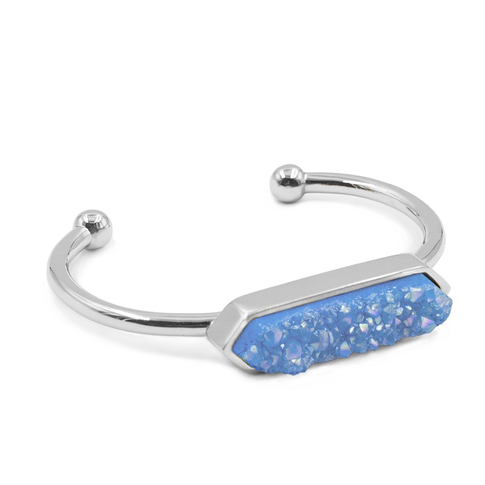 Bangle Collection Silver Denim Quartz Bracelet